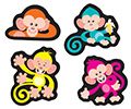 superShapes Stickers Large : Color Monkeys
