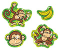 Sparkle Stickers: Lively Monkeys