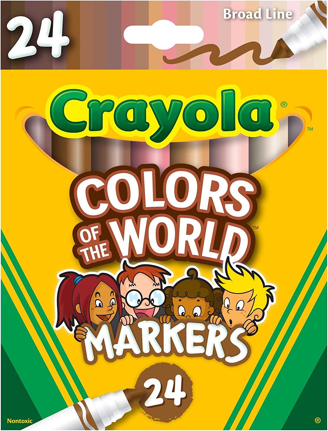 Crayola Colors of the World 24ct BL Markers カラー・オブ・ザ・ワールド 世界のお友達 マーカー24色