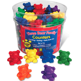 Three Bear Family® Rainbow Counters  カラフルカウンター くまの家族