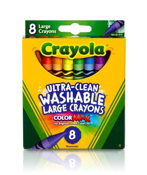 Large Washable Crayons 8 水でおとせるラージクレヨン 8色