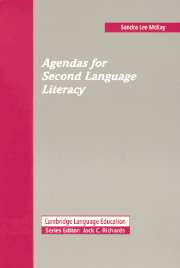 Agendas for Second Language Literacy (paperback)