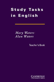 Study Tasks in English Teacher\'s book