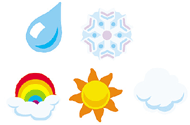 SuperShapes Stickers: Weather