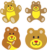 SuperShapes Stickers: Teddy Bears