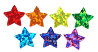 SuperShapes Stickers: Colorful Sparkle Stars
