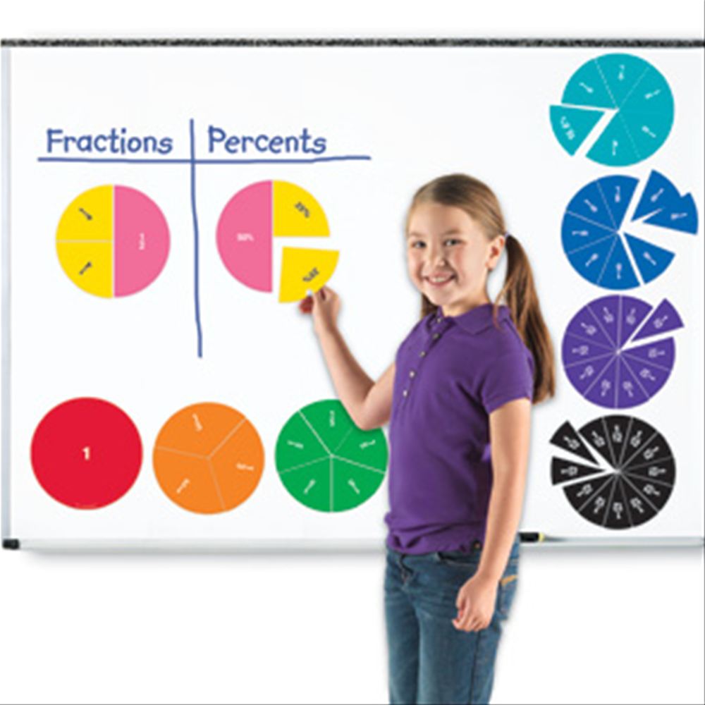 Double-Sided Magnetic Fraction Circles  分数学習 マグネット式 円