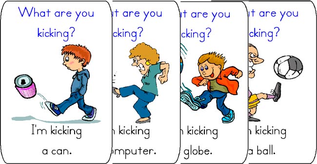 Present Continuous Card Game: Pack 2