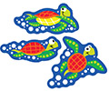 Foil Bright Stickers: Swimming Turtles