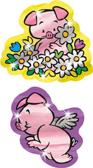 Foil Bright Stickers: Perfect Pigs