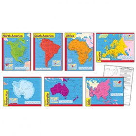 Continents Learning Charts Combo Pack
