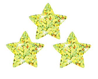 SuperShapes Stickers: Gold Sparkle Stars