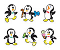 Sparkle Stickers : Proud Penguins