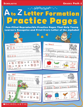 Alphatales A to Z Letter Formation Practice Pages