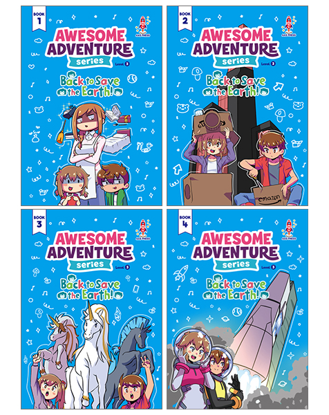 Awesome Adventure Level 3 Back to Save the Earth! Book Set 1-4 MP3 Audio Download (QRコード付き)