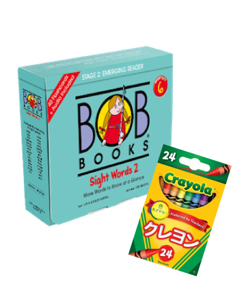 Bob Books English Readers 6 - Sight Words 2 Pack of 10 Books + Free Crayons 24