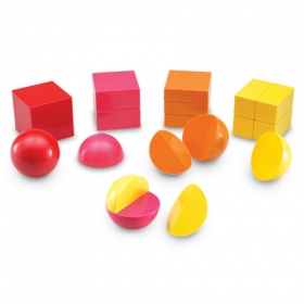 Magnetic 3-D Fraction Shapes マグネット式立体図形 分数学習