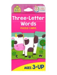 School Zone Flashcards Three Letter Words (05027)