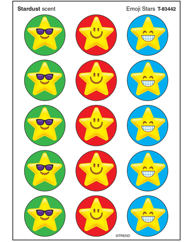 Stinky Stickers-Large Round Emoji Stars